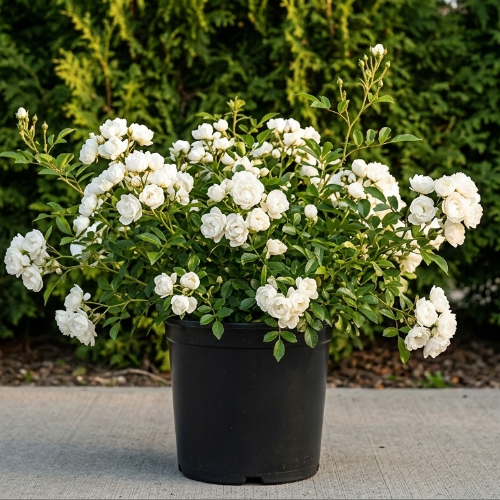 Роза почвопокровная Уайт Морсдаг купить